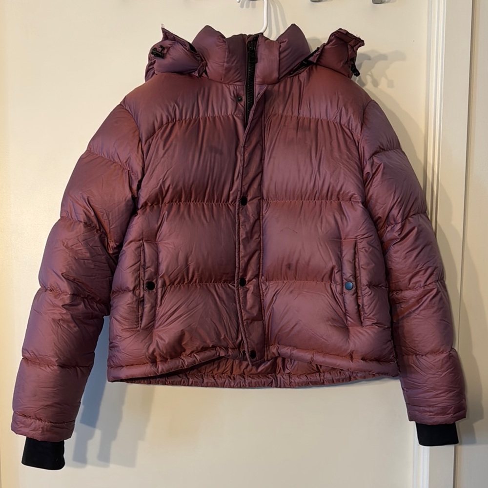 Iridescent Purple Aritzia Superpuff